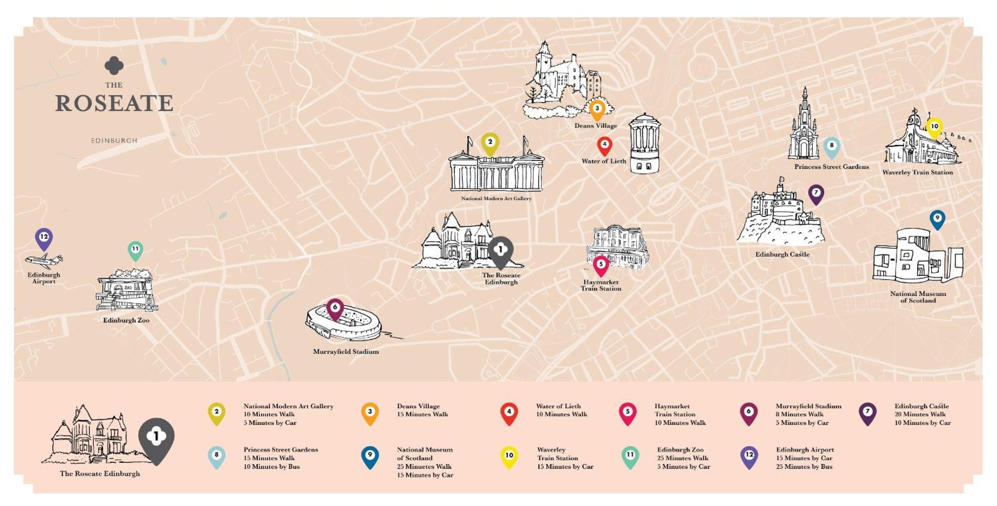 The Roseate Edinburgh - Small Luxury Hotels Of The World Εξωτερικό φωτογραφία Map of the University of Oxford
